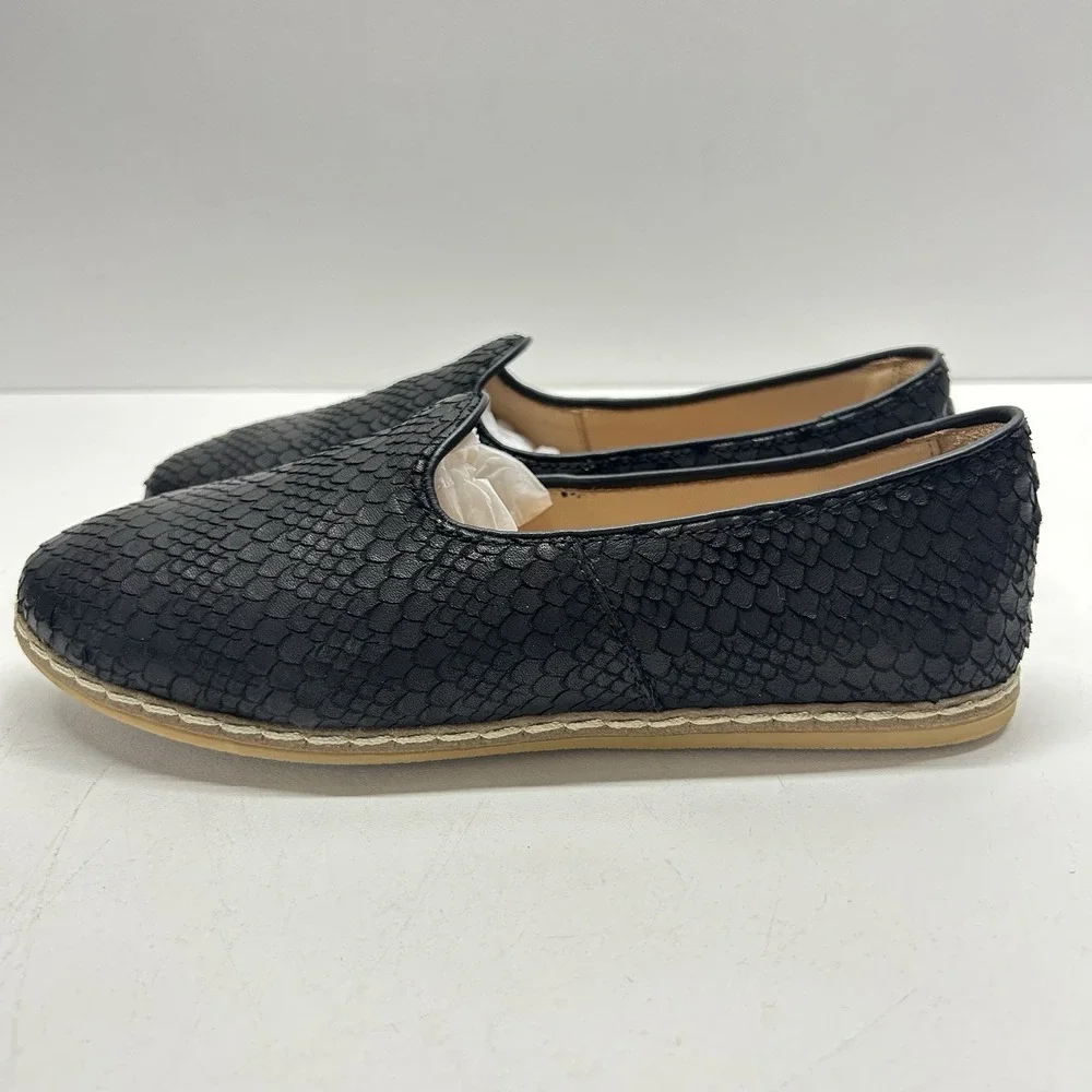 CHARIX Shoes Womens US 9 EU 39.5 Wild Black Textured Slip On Flats Casual